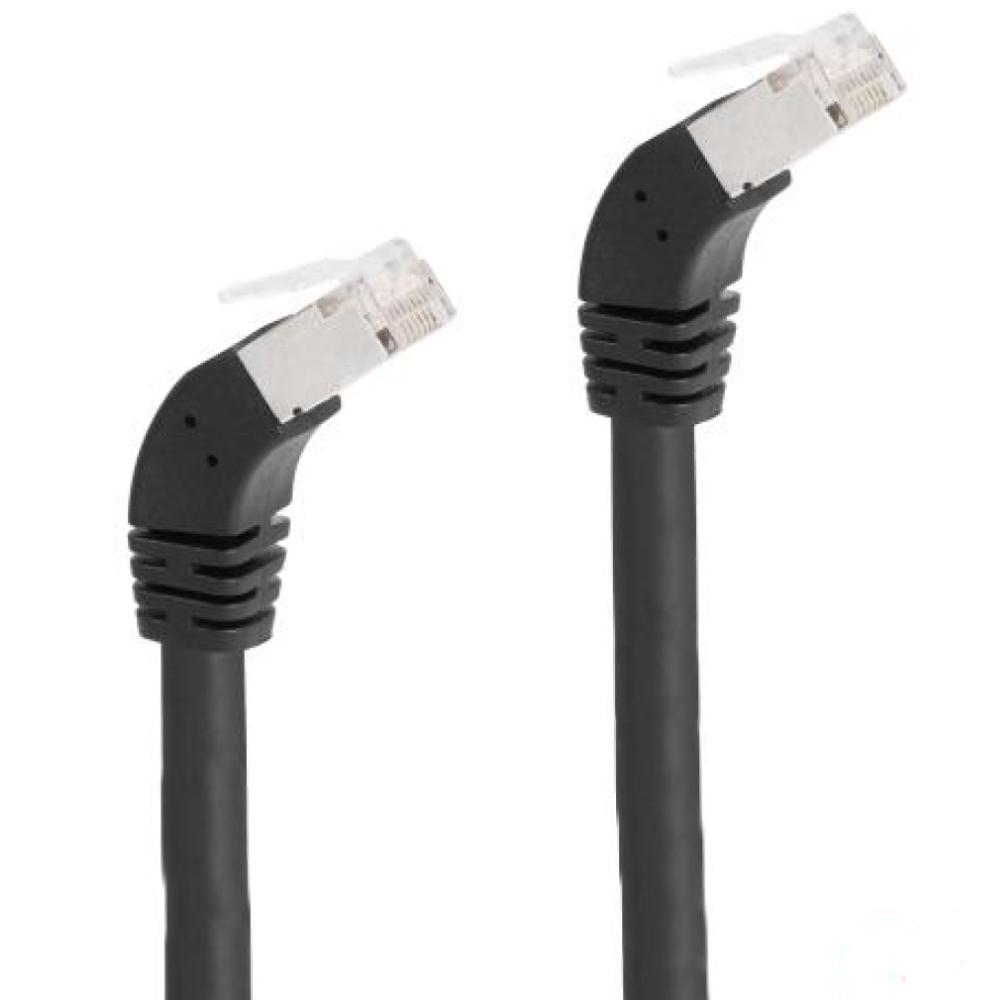 Delock RJ45 Netzwerkkabel Cat.6A S/FTP 45 nach unten gewinkelt 0,5 m k