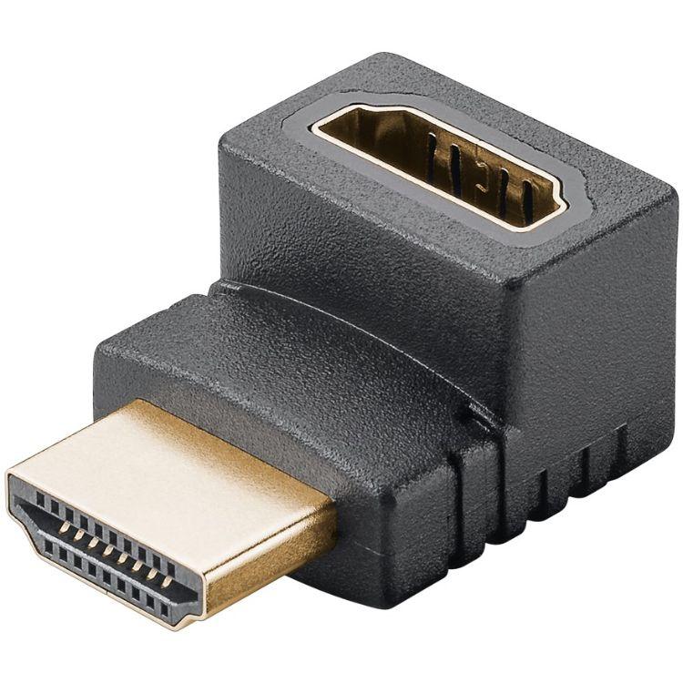 HDMI™-Winkeladapter 90, vergoldet (8K@60HZ) - Goobay