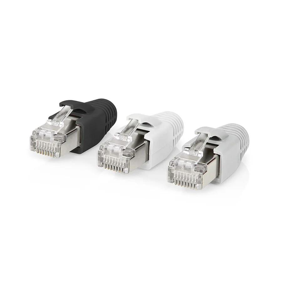 Cat 6a FTP / 10 Stück Durchgangs-RJ45
