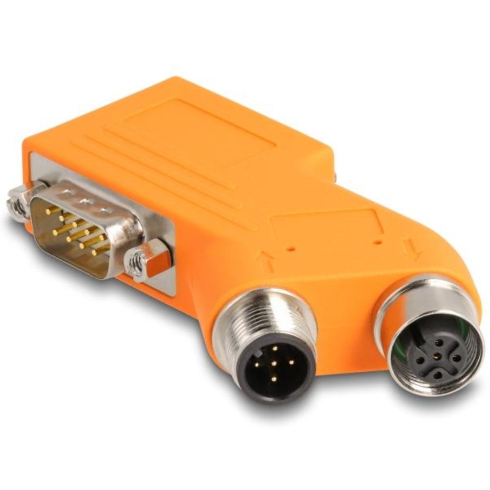 M12 CAN splitter - D-Sub male 9-pin zu D-Sub female 9-pin