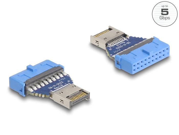 Delock USB 5 Gbps Adapter Stiftconnector naar interne USB Type-E Key A connector