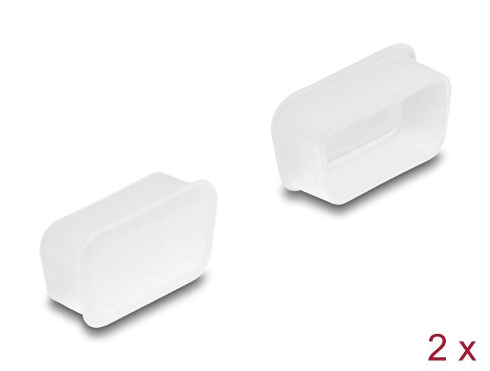 Delock Stofkap voor D-Sub 9 / D-Sub 15 VGA connector 2 stuks transparant
