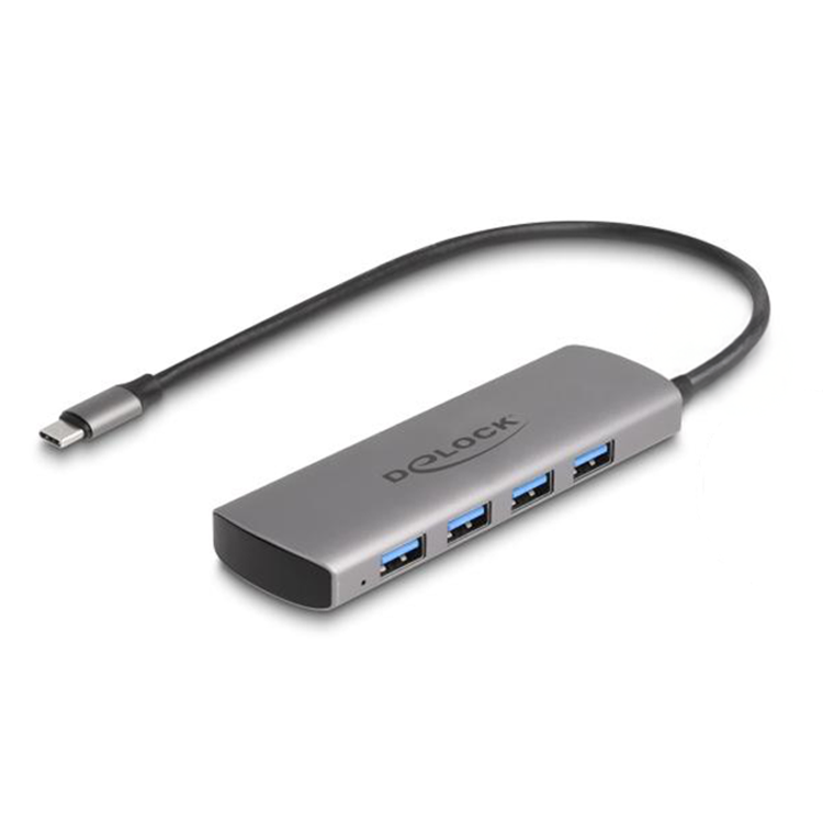 Delock USB 10 Gbps 4-Port-USB-Typ-A-Hub mit USB Type-C™-Anschluss un