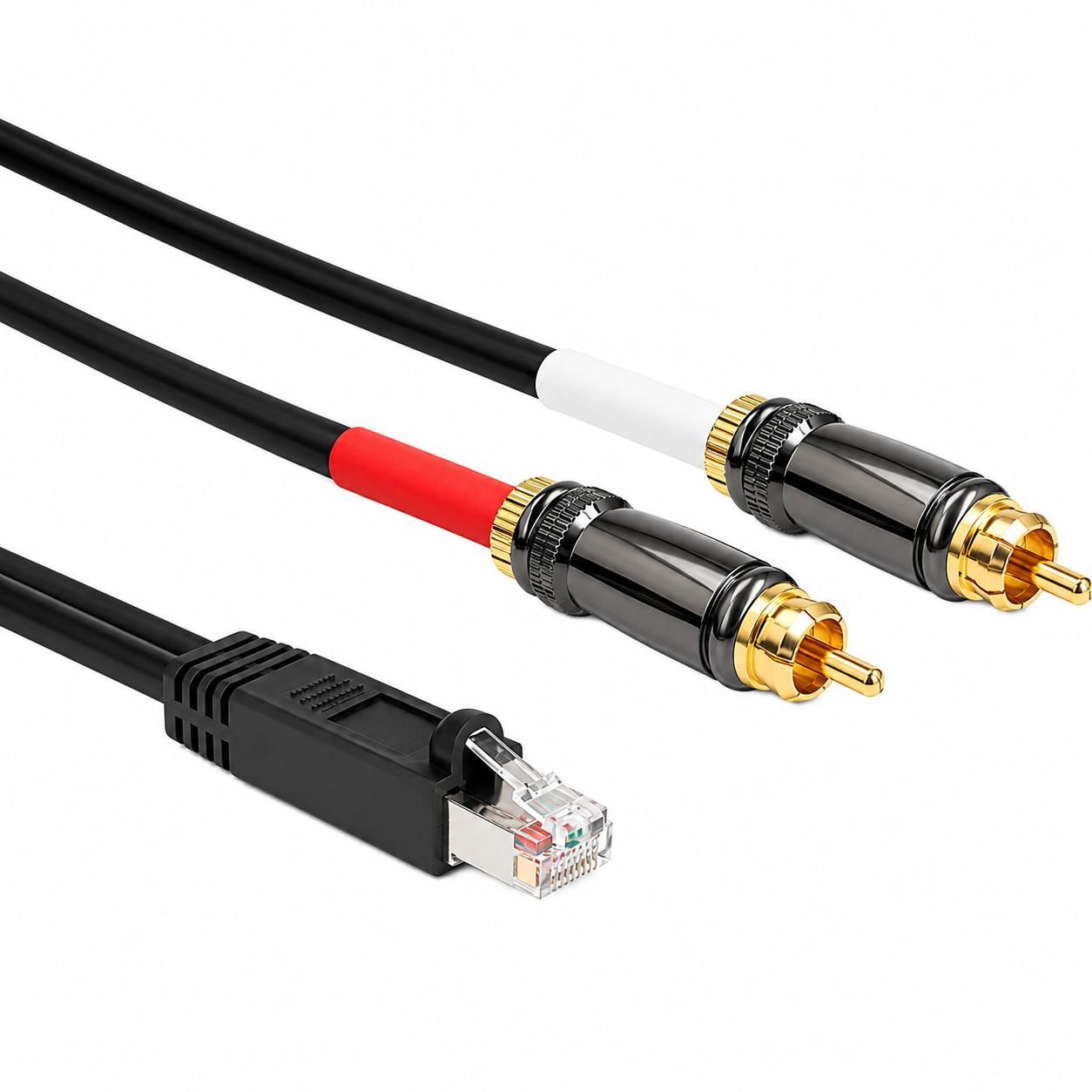 RJ45 auf RCA Audio Adapterkabel