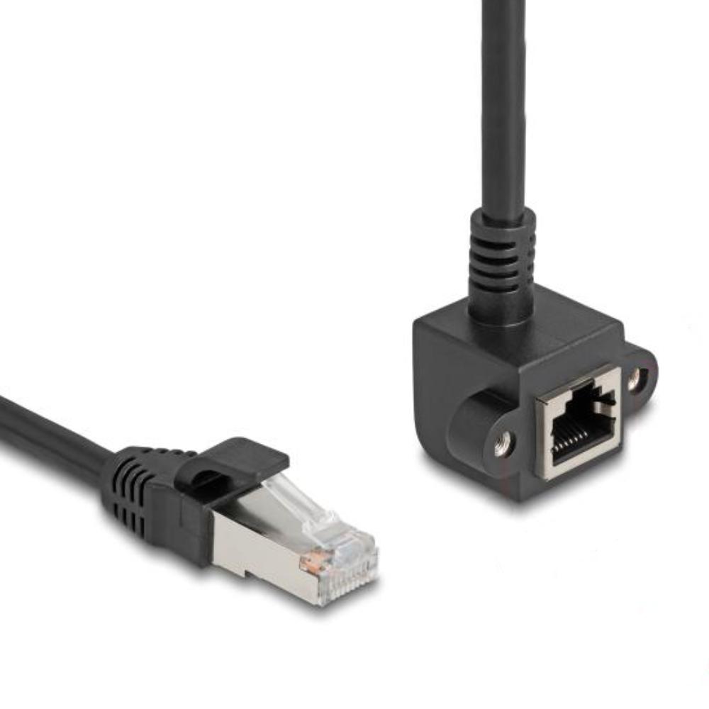 Delock Netzwerkverlängerungskabel RJ45 Stecker zu RJ45 Buchse 90 gewi