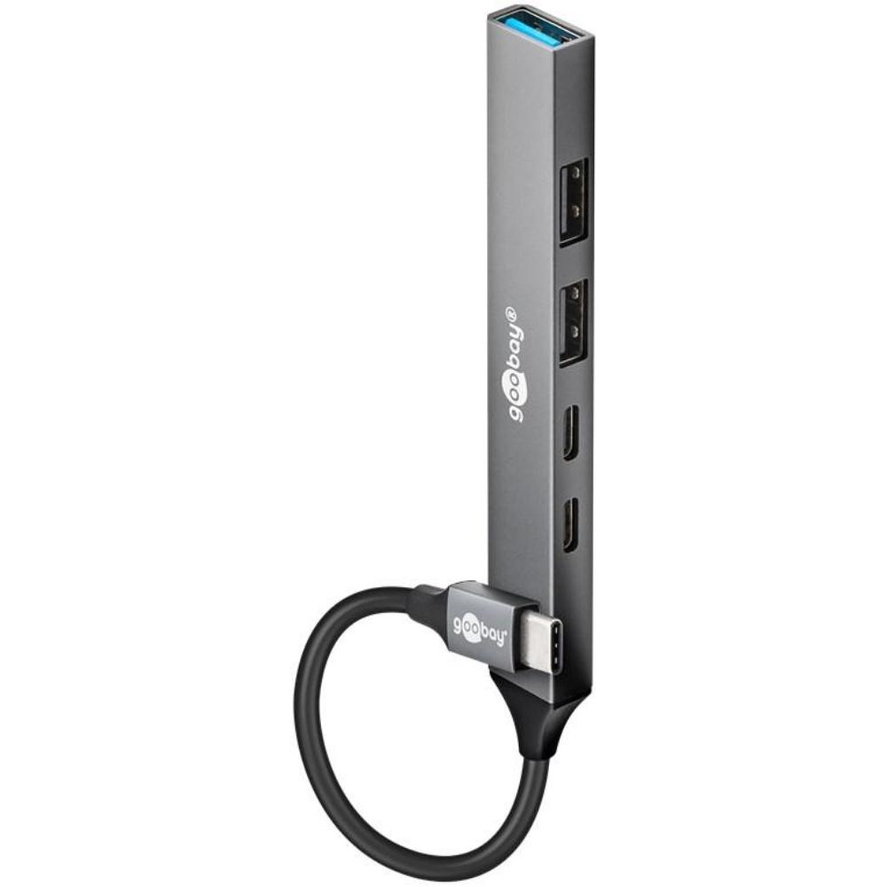 USB-C-Hub mit 5 Anschlüssen, inklusive Power Delivery und USB-A-Ansch