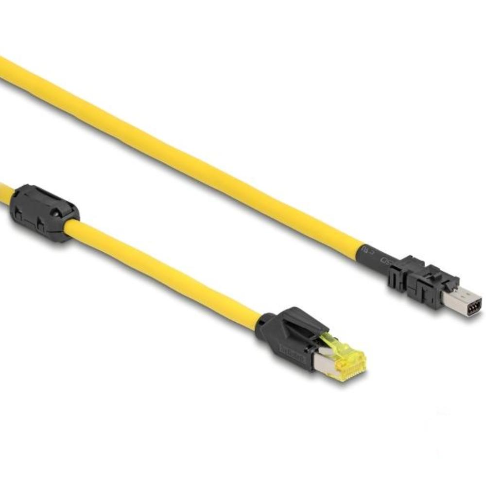 Delock Kabel RJ45 Stecker Cat.6 zu Mini I/O 8 Pin D-Form Typ 2 Stecker