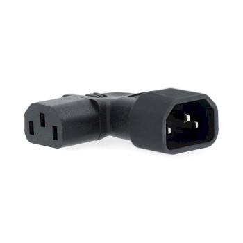 Verlängerungsstecker IEC-320-C13 IEC-320-C14 Links gewinkelt Vernicke
