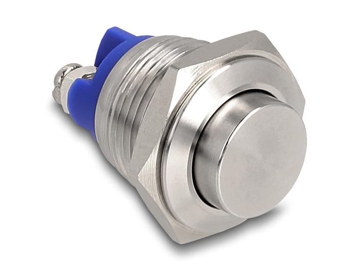 Delock Drukknop voor inbouw 16 mm 2 x schroefklem zeer hoge toets