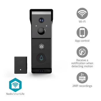 Nedis SmartLife Videotürsprechanlage Batteriebetrieben 2x Full Hd 1080p Clo