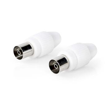 IEC (Koax) Stecker Gerade Buchse Vernickelt 75 Ohm Schraube - Nedis