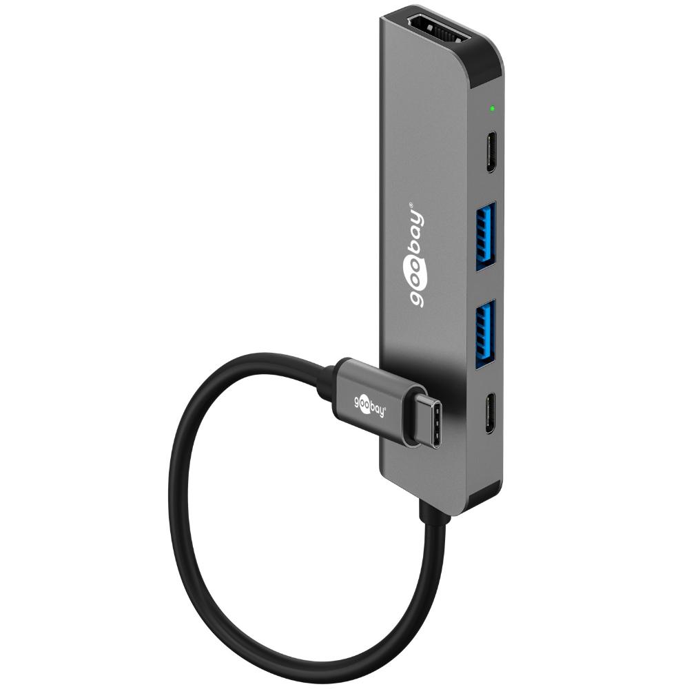 Schlanke 5-Port USB-Hub mit HDMI™, 5 Gbit/s - Goobay