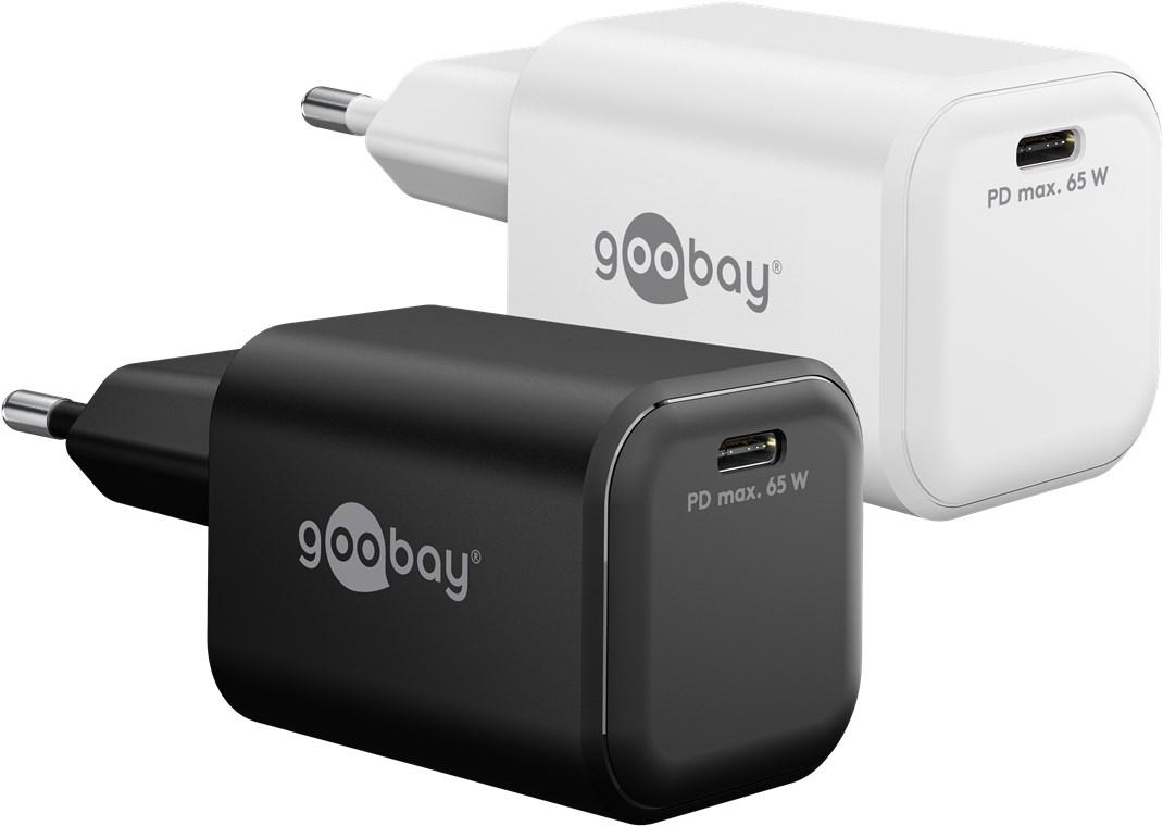 USB-C™ PD GaN snellader Nano (65 W) zwart - Goobay