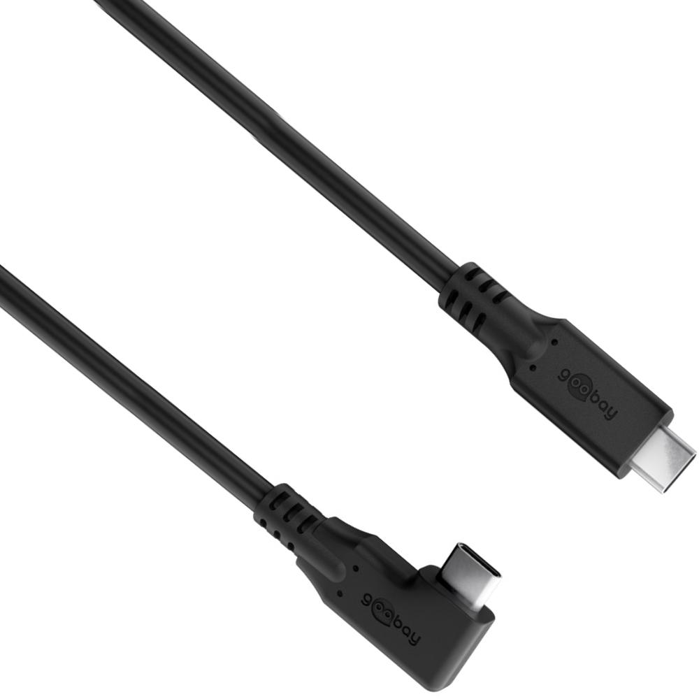 USB-C™ Kabel 90, 1 m, schwarz - Goobay