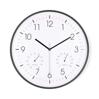 Wanduhr Durchmesser: 300 mm Kunststoff Leiser Lauf Thermometer - Nedis