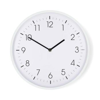Wanduhr Durchmesser: 300 mm Kunststoff Leise Bewegung Weiß - Nedis