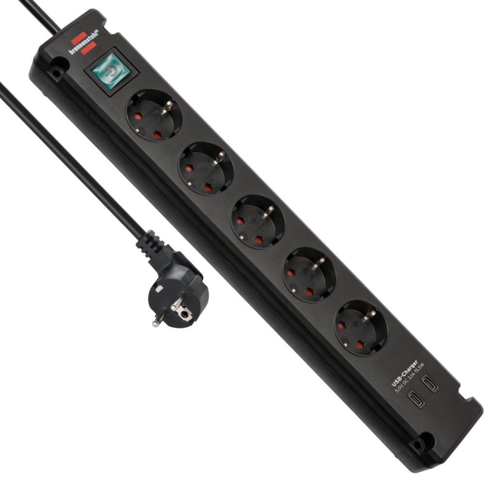 Steckdosenleiste mit 2 USB C - Brennenstuhl