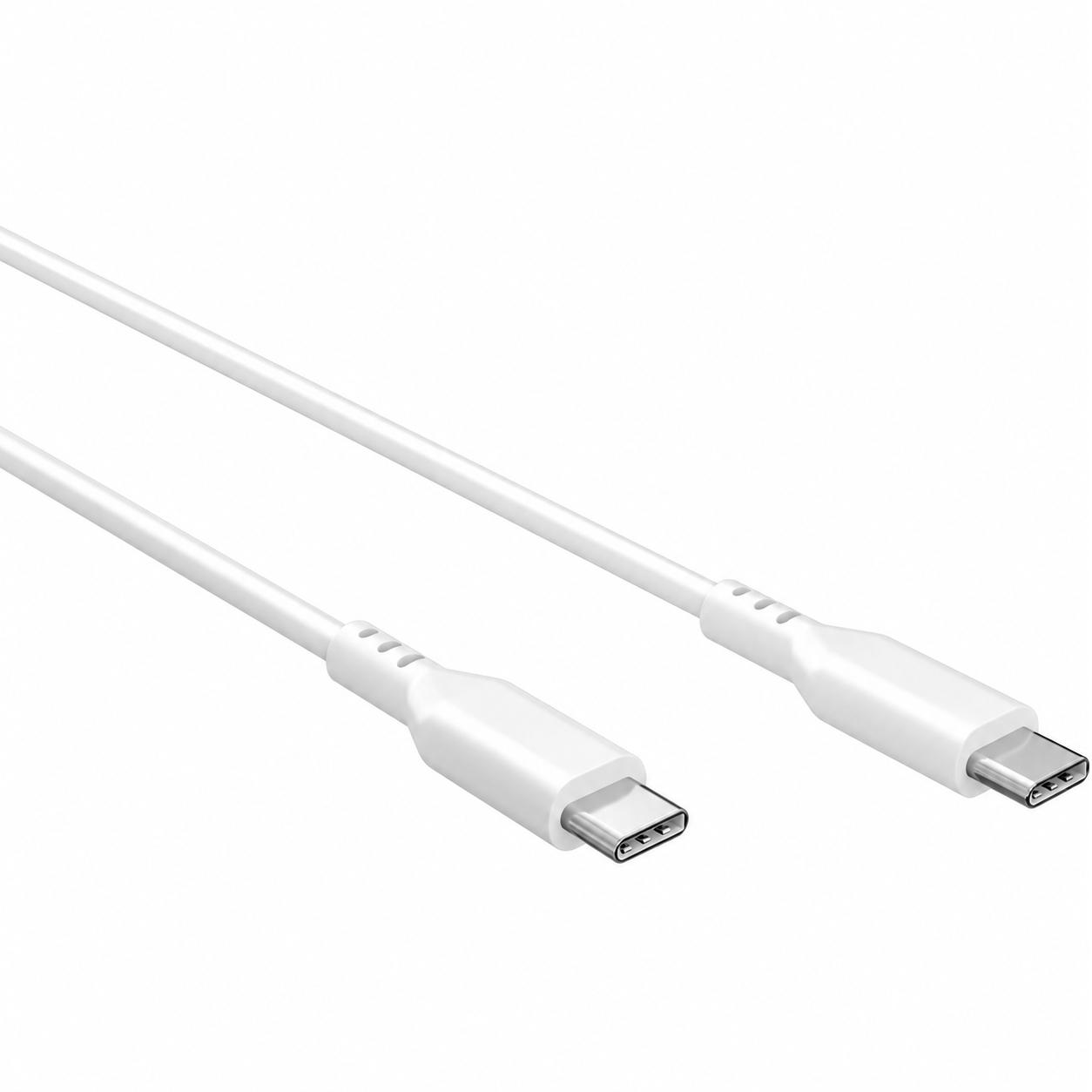 Set aus 2 USB-C-Silikonkabeln, 1,5 m, weiß - Goobay