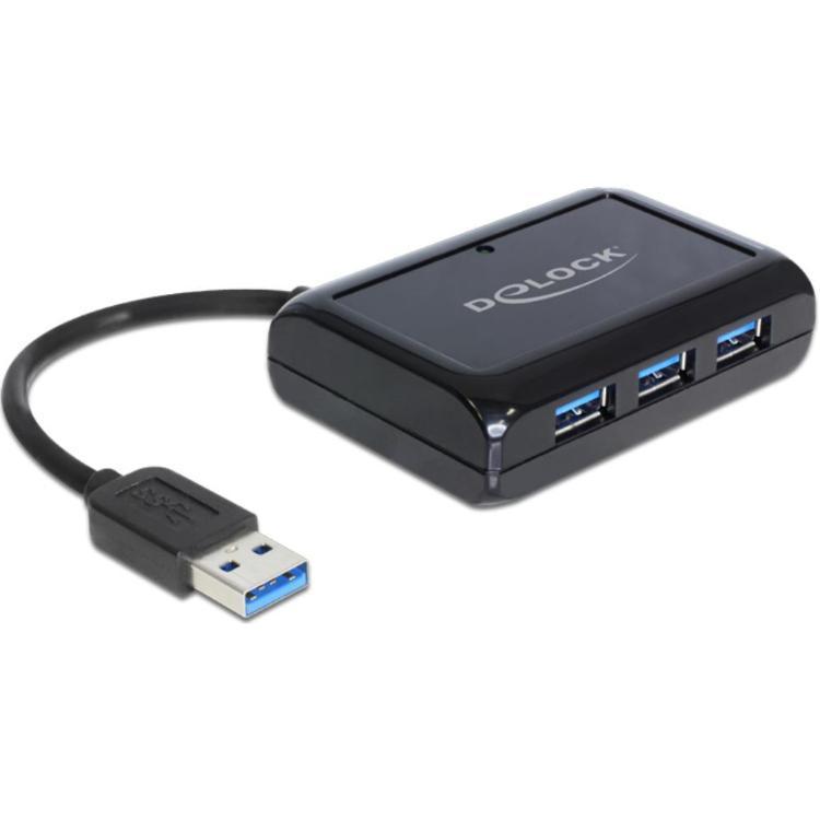 USB hub met netwerkadapter Afbeelding