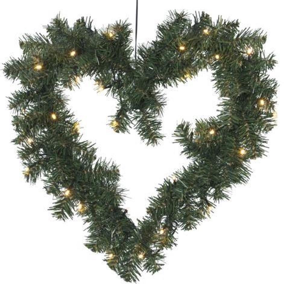 Kerstkrans met verlichting Afbeelding