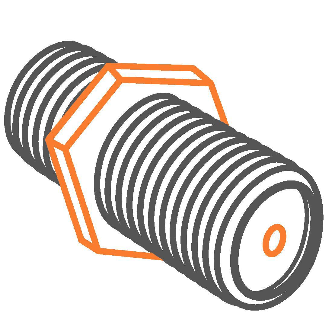 F-connector kopppelstuk  Afbeelding