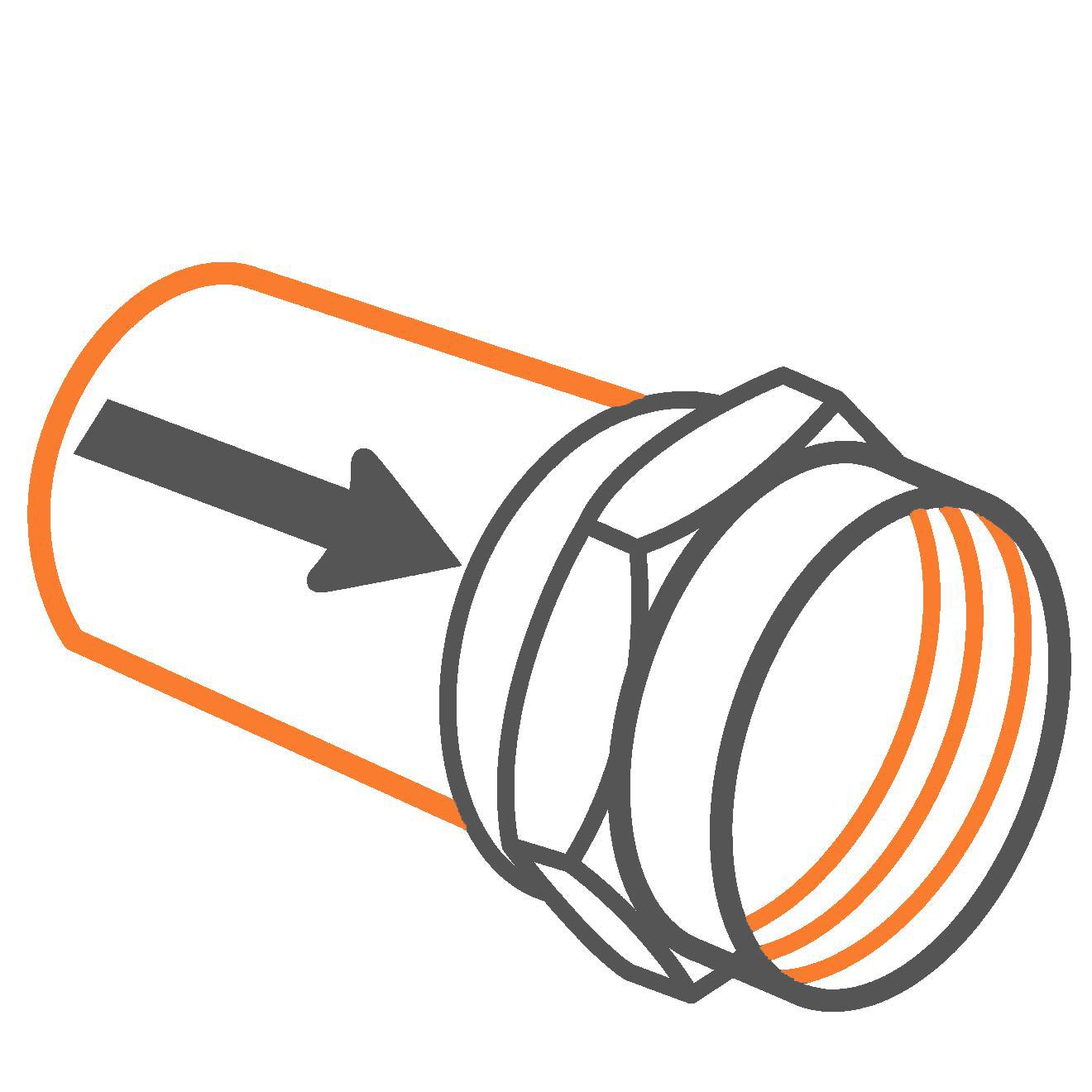 F-connector push-on Afbeelding