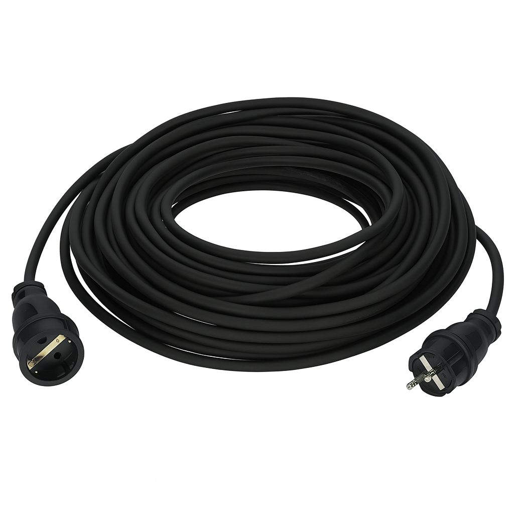 Verlengsnoer buiten - Rubber - Verlengkabel - IP44 waterdicht