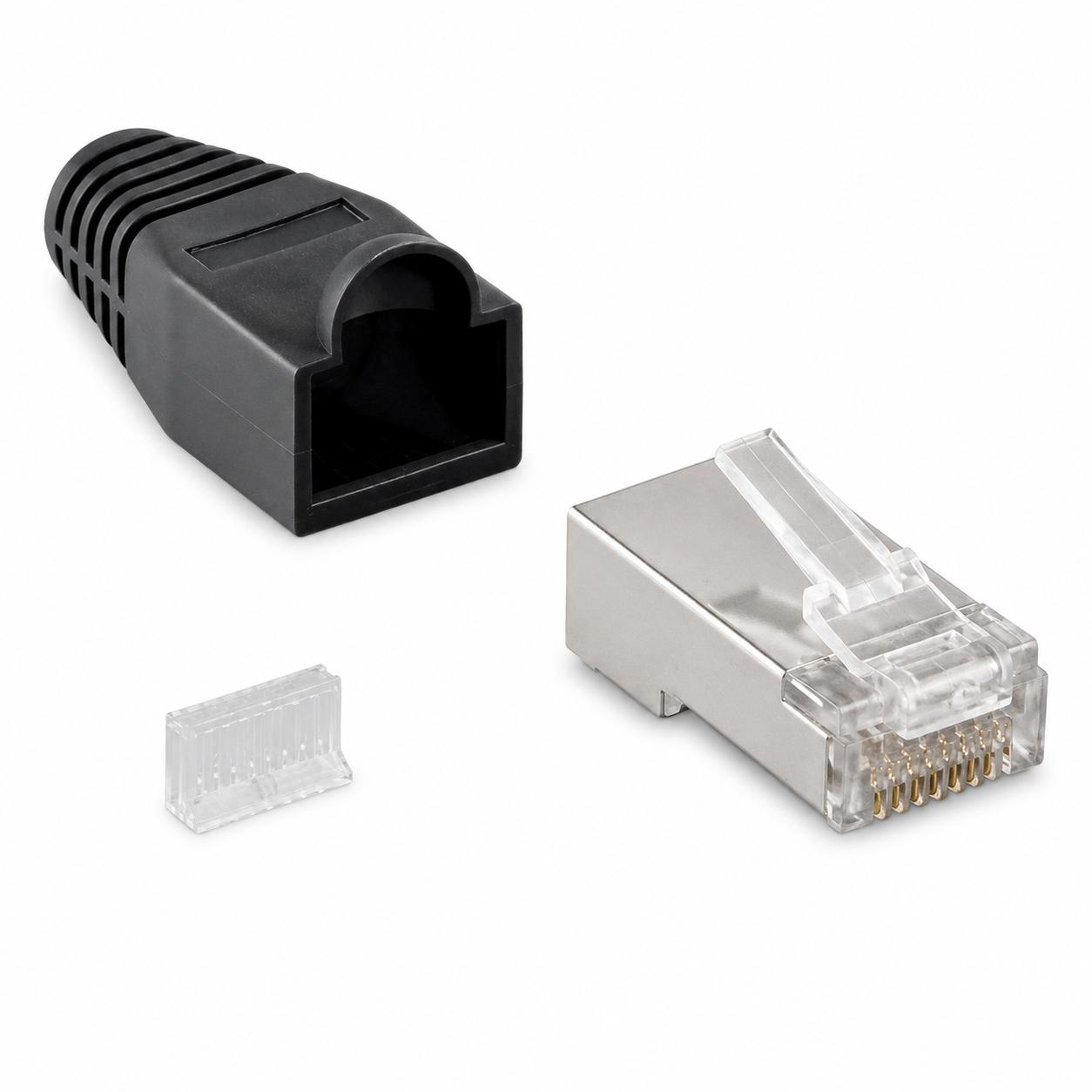Cat 5e modulaire RJ45 stekker + tule - Allteq