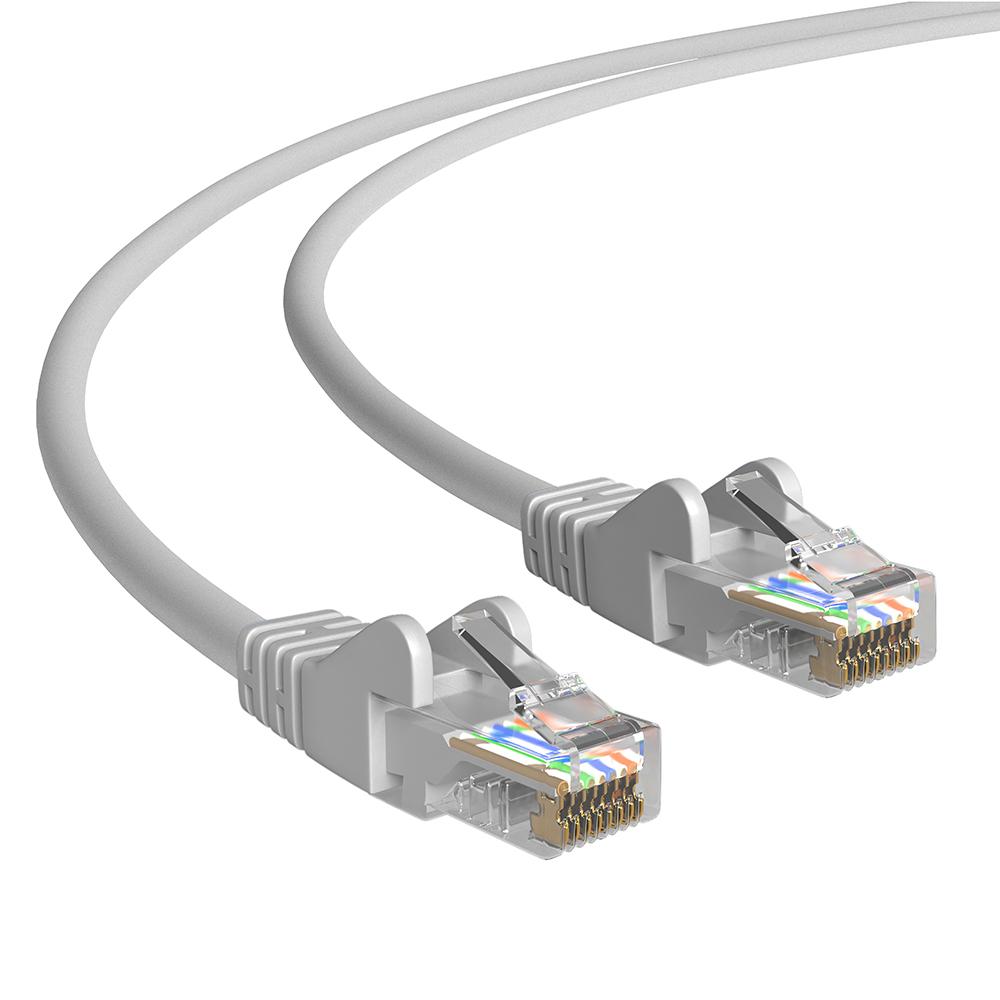 Signaal Soms profiel UTP CAT.5 NETWERK KABEL - Type: UTP CAT.5 netwerkkabel, (patch kabel),  Lengte: 2 Meter, Kleur: Grijs.