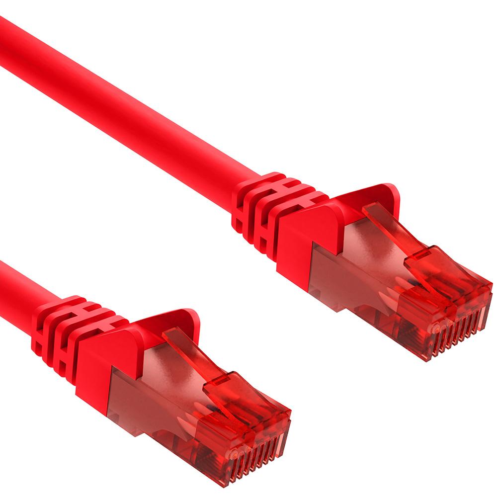 Fotoelektrisch portemonnee Recreatie UTP CAT6 NETWERK KABEL - Type: UTP CAT6 Netwerkkabel, (patch kabel),  Lengte: 30 Meter, Kleur: Rood.