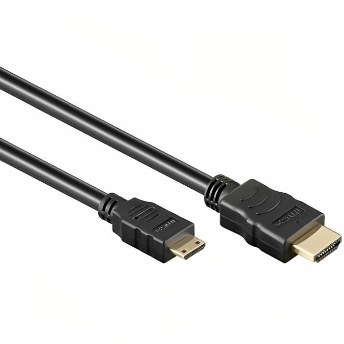 HDMI mini Kabel Gold Plated - Mini HDMI type-C - 10.2 Gbps - Full HD 1080p - 3D - 4K@30 Hz - Audio Return Channel
