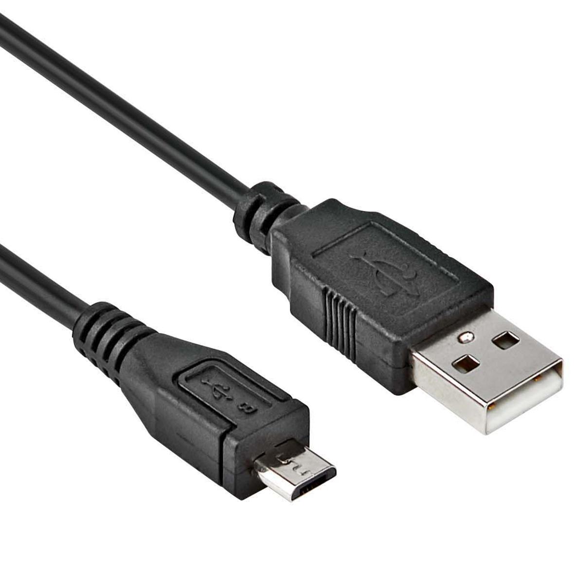 bonen Rechtsaf verhaal Micro USB kabel - Versie: 2.0 - High speed, Kleur: Zwart, Lengte: 0.15  meter.