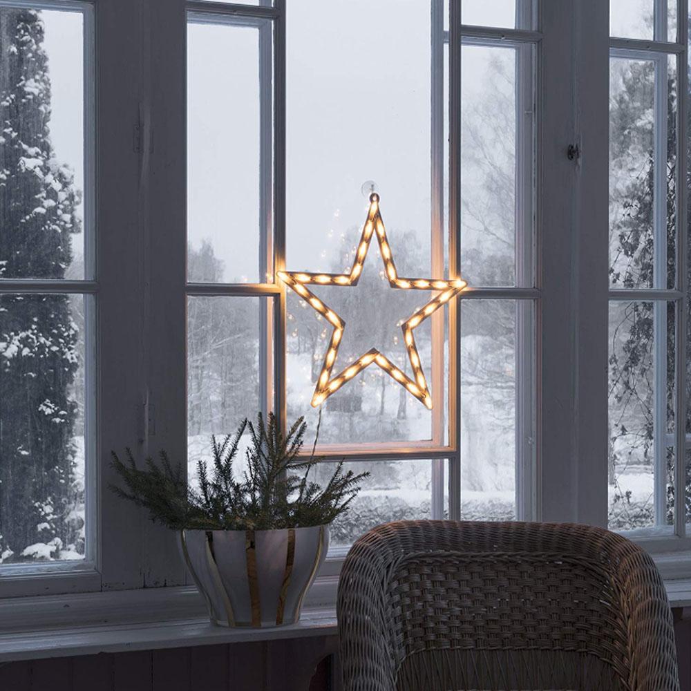 Led kerstster - buiten en binnen - 35 lampjes - 47 x 50 centimeter - warm wit