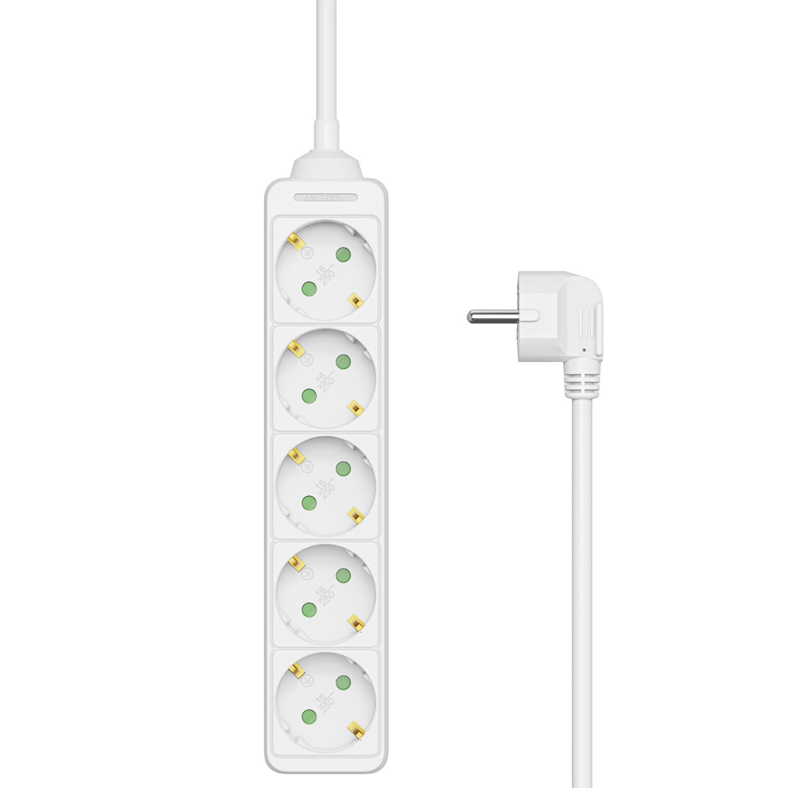 Stekkerdoos - 5-voudig - Allteq
