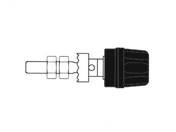 4mm AANSLUITKLEM MET GEISOLEERDE KOP / ZWART (PK10A) - Hirschmann