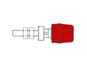 4mm AANSLUITKLEM MET GEISOLEERDE KOP / ROOD (PK10A) - Hirschmann