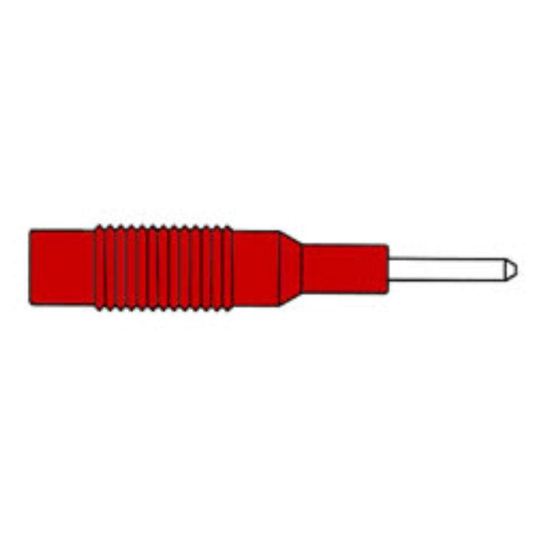 INJECTION-MOULDED ADAPTER PLUG 2mm TO 4mm / RED (MZS 2)