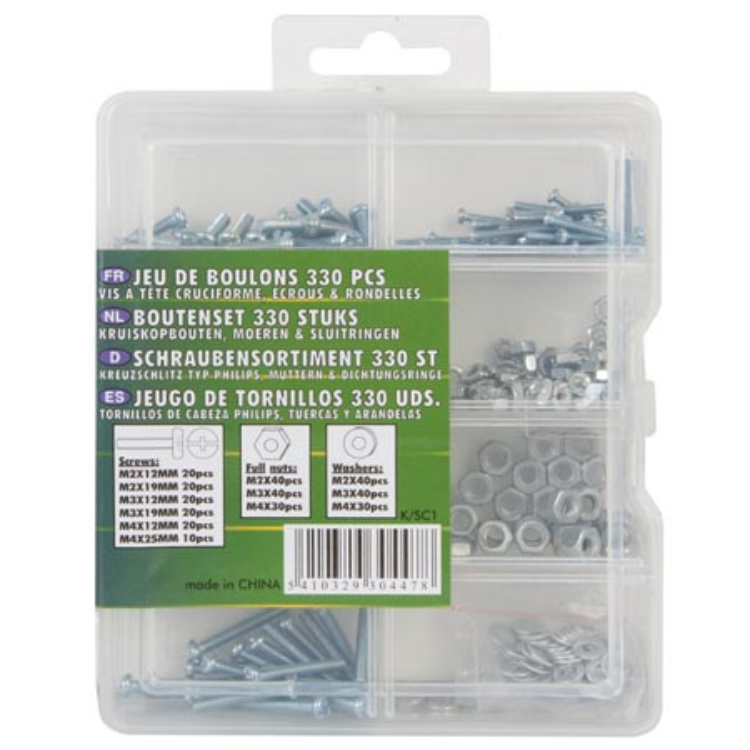 Boutenset - 330 stuks - HQ Products