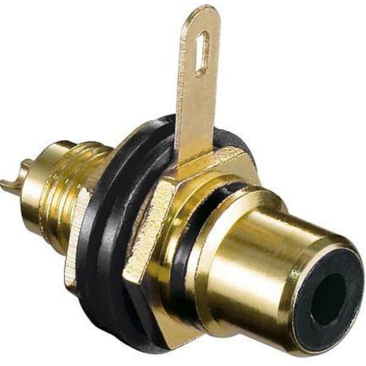 Tulp chassisconnector female met soldeerlip - inbouw