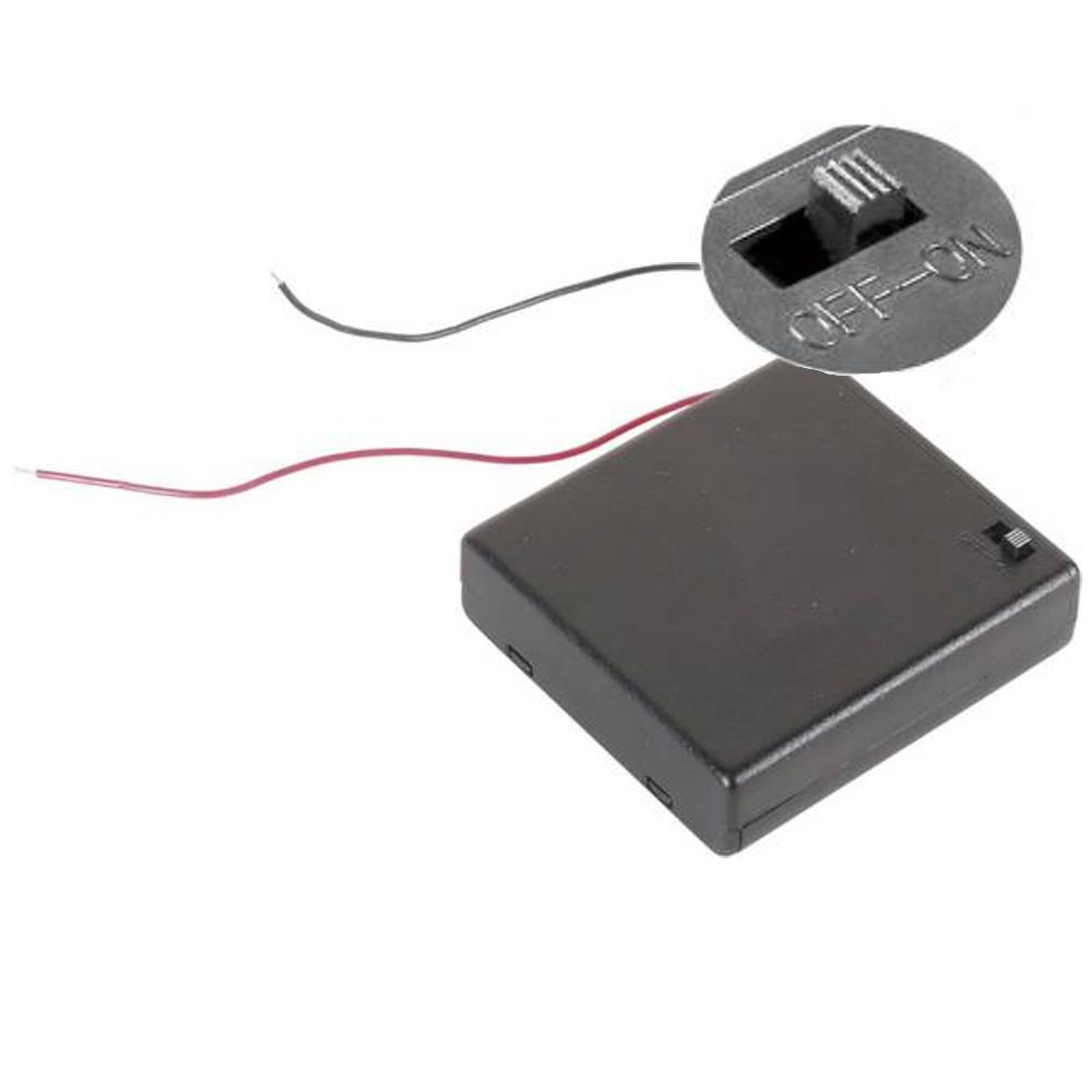 4x AA batterij houder