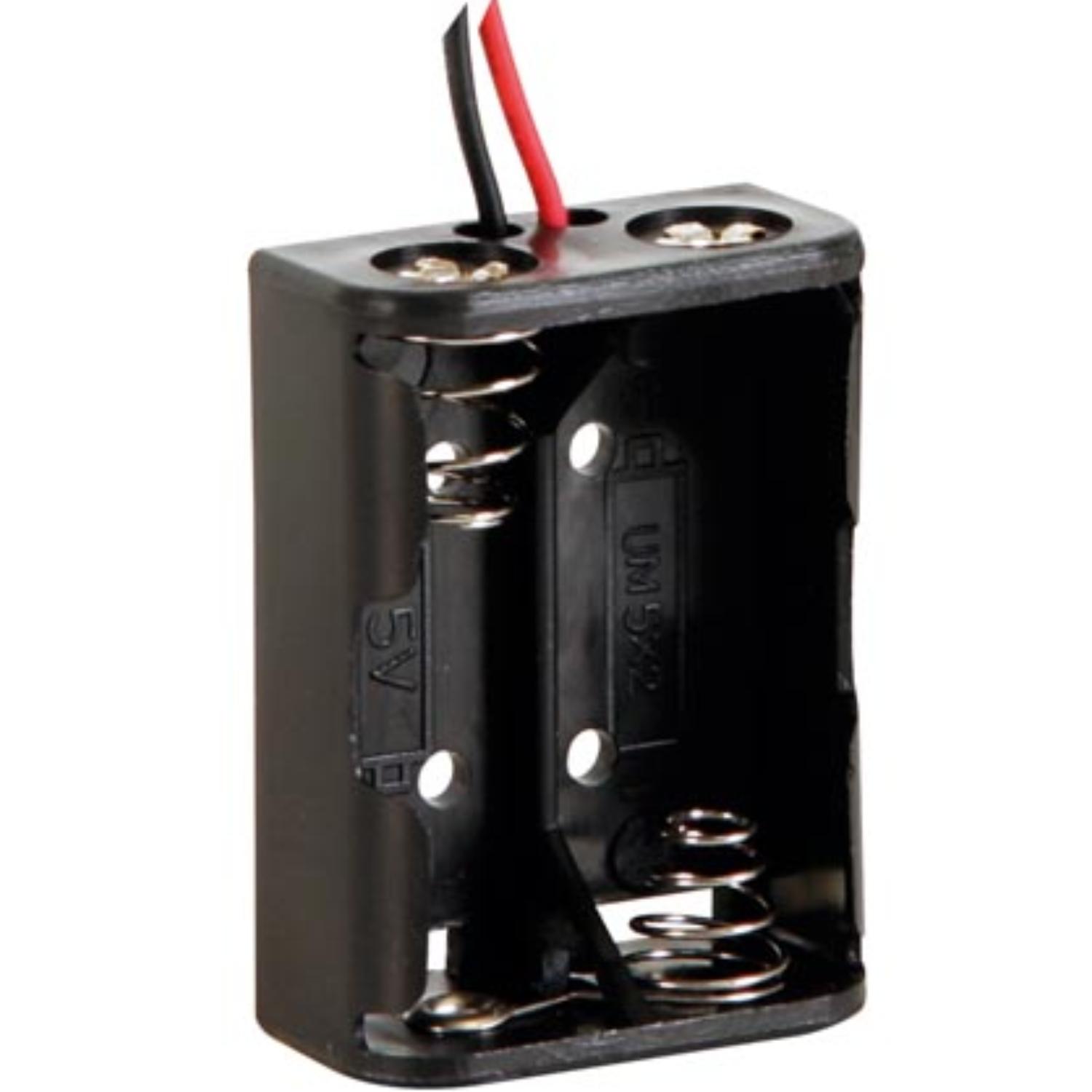 2x N batterij houder- aansluitkabel - Velleman