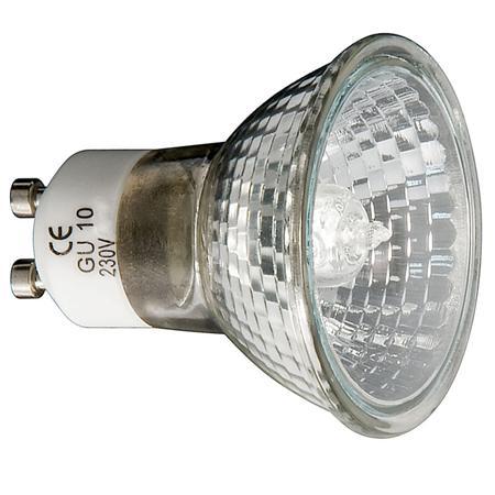 GU10 Lamp Halogeen - Lamptype: Halogeen, Lampvoet: GU10, 75 Watt, Lichtsterkte: 800 Kleur Temperatuur: 2700 K, Spanning: 230 Volt, Dimbaar: Afmetingen: Ø50mm/H45mm, Lichtkleur: Neutraal.