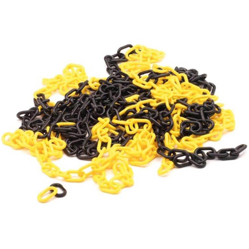 GEEL/ZWARTE KETTING - 10m