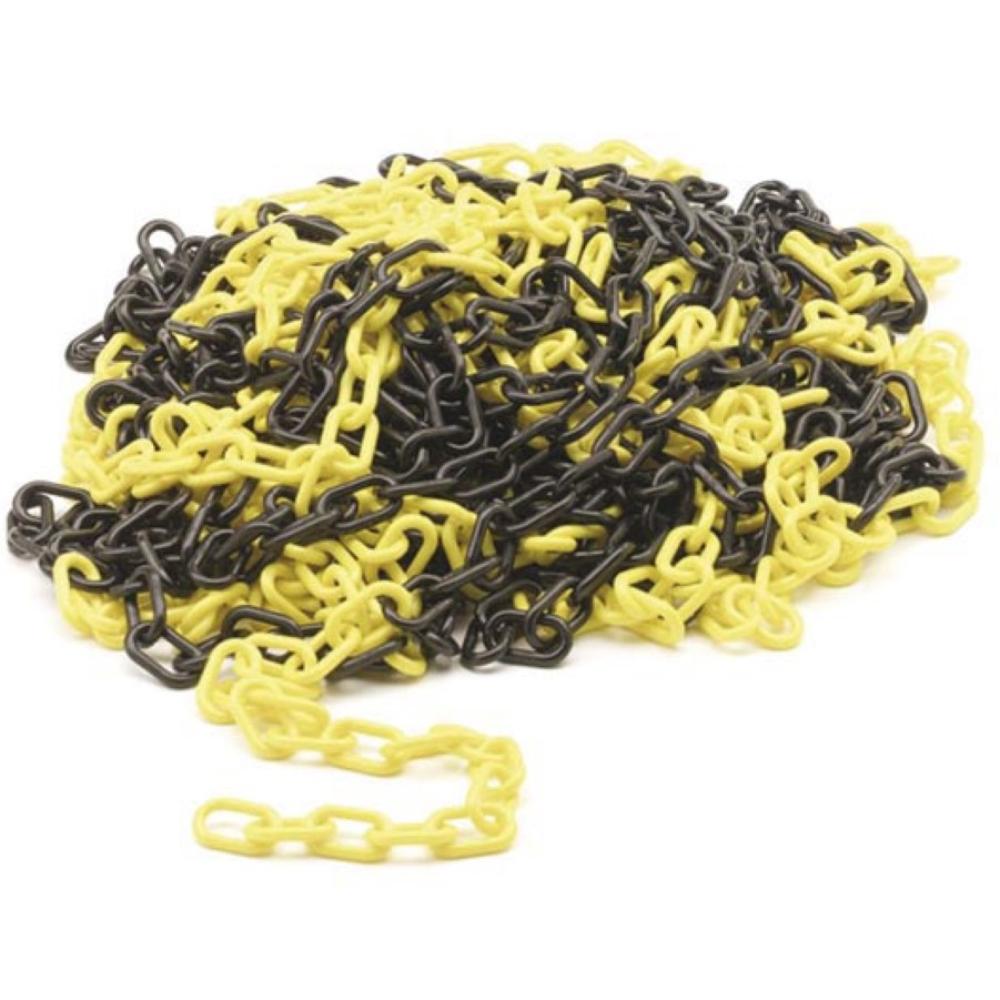 GEEL/ZWARTE KETTING - 25m