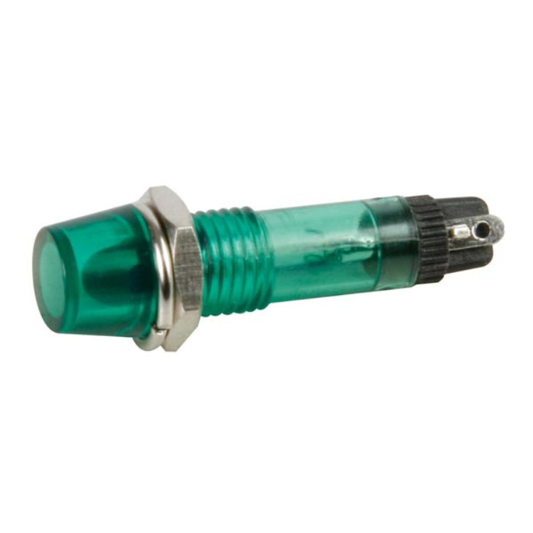 RONDE SIGNAALLAMP 8mm 12V GROEN - HQ Products