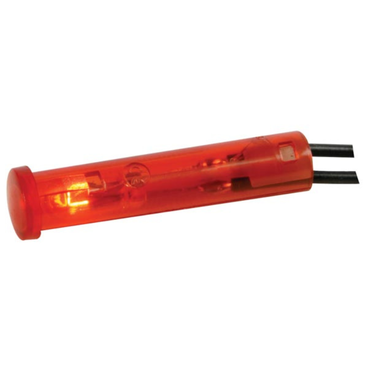RONDE 7mm SIGNAALLAMP 6V ROOD - HQ Products