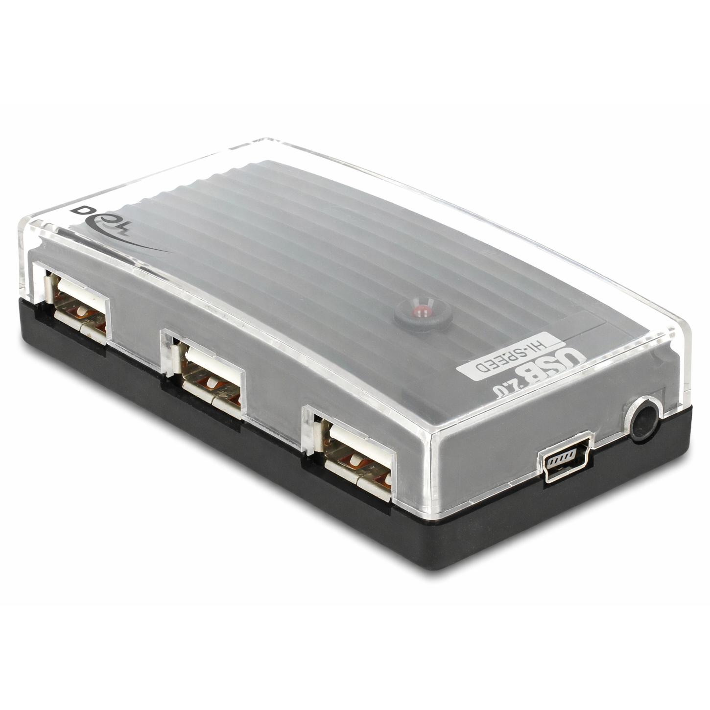 USB A + mini B hub - 4 poorten - Delock