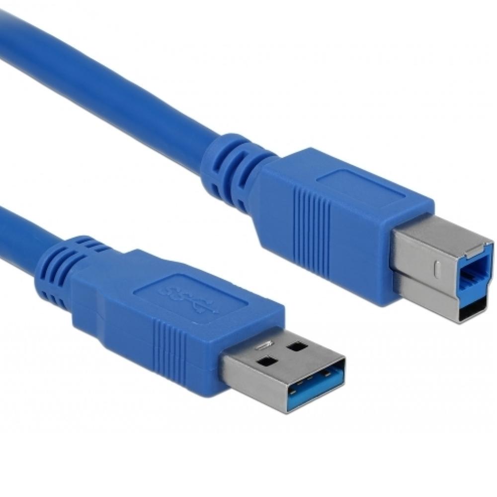 USB 3.0 A - B Kabel - USB kabel, Connector 1: USB male, Connector 2: USB B male, 5 meter.