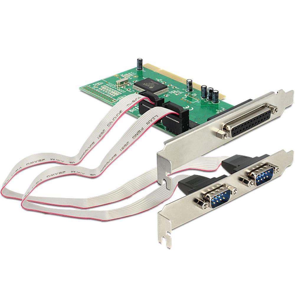 PCI Kaart - 2x Serieel + Parallel - Delock