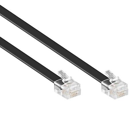 Telefoonkabel RJ12 - 6-aderig Plat,